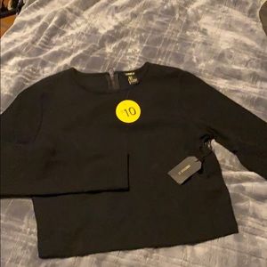 Forever 21 Stretchy long sleeve crop top